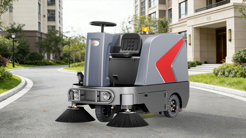 绿境物业引进扬子YZ-S5驾驶式扫地机,开启高效清洁新篇章
